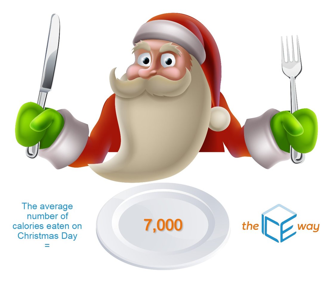Santa Eating 7000 Calories (Original artwork by Christos Georghiou)